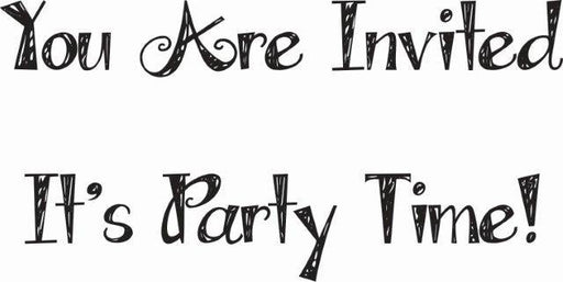 WOODWARE CLEAR STAMPS ITS PARTY TIME YOU ARE INVITED - JWS089