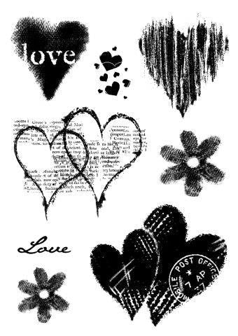 WOODWARE CLEAR STAMPS HEART COLLECTION - FRS675