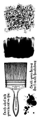 WOODWARE CLEAR STAMPS CREATIVE PAINTBRUSH - FRS363