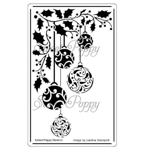 SWEET POPPY STENCIL HOLLY BAUBLES - SP2-147