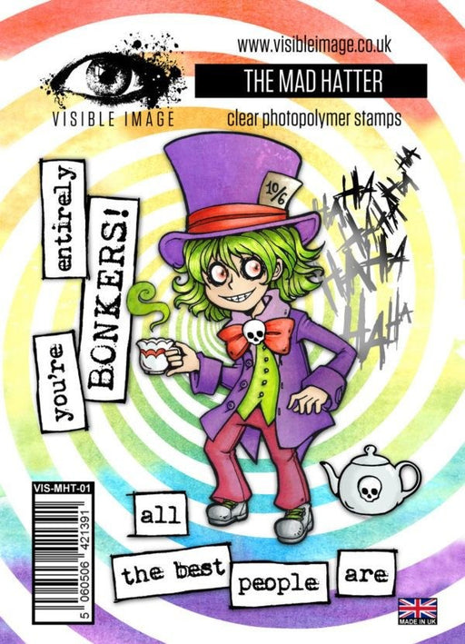 VISIBLE IMAGE PHOTOPOLYMER STAMP THE MAD HATTER - VIS-MHT-01