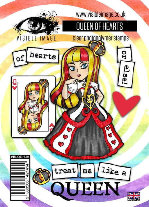 VISIBLE IMAGE PHOTOPOLYMER STAMP THE QUEEN OF HEARTS - VIS-QOH-01