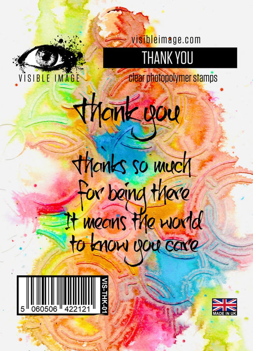 VISIBLE IMAGE PHOTOPOLYMER STAMPS THANK YOU - VIS-THK-01