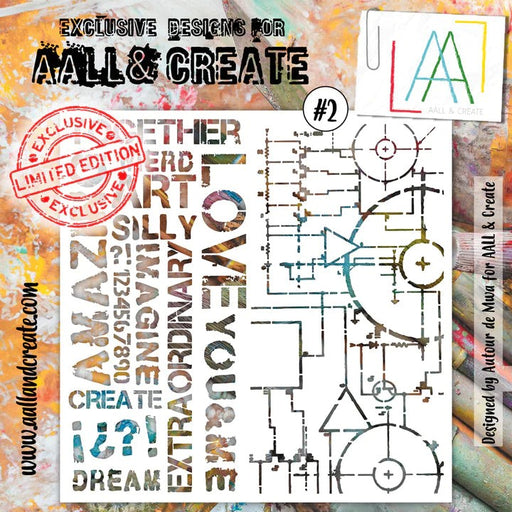 AALL & CREATE STENCIL 6 X 6 #2 - S2