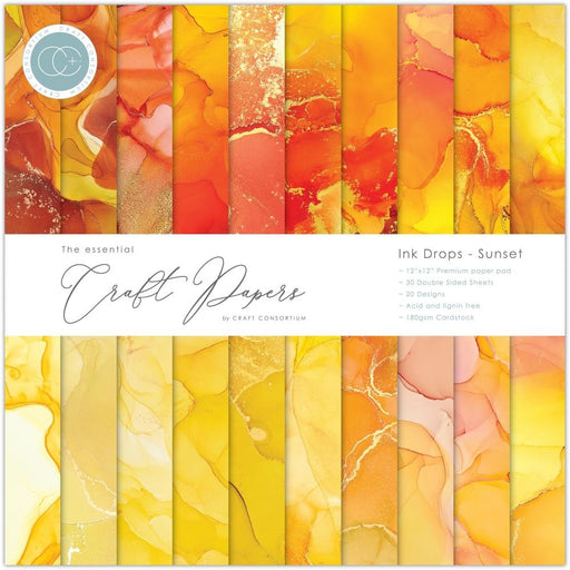 CRAFT CONSORTIUM DOUBLE-SIDED PAPER PAD 12 X 12 SUNSET - CCEPAD024