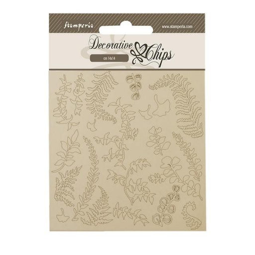 STAMPERIA DECORATIVE CHIPS CM 14X14 - WOODLAND BRANCHES WITH - SCB192