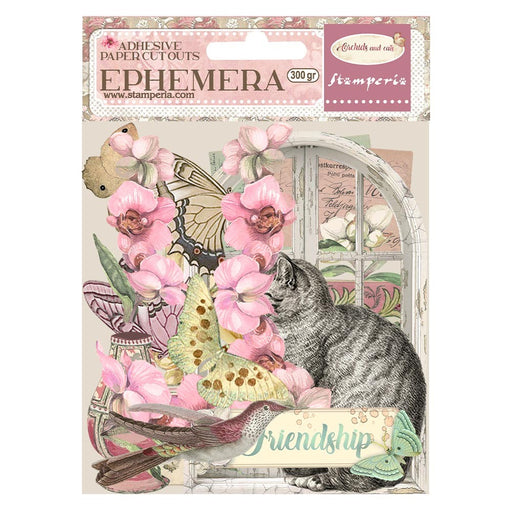 STAMPERIA EPHEMERA  -  Orchids and Cats - DFLCT41