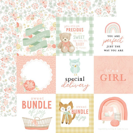 ECHO PARK 12X12 ITS A GIRL 4 X 4 JOURNALING CARDS - IAG277009