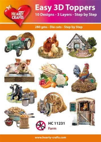 HEARTY CRAFTS EASY 3D TOPPERS FARM - HC11231