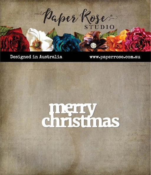 PAPER ROSE MERRY CHRISTMAS BLOCK WORDS SMALL DIE - 26080