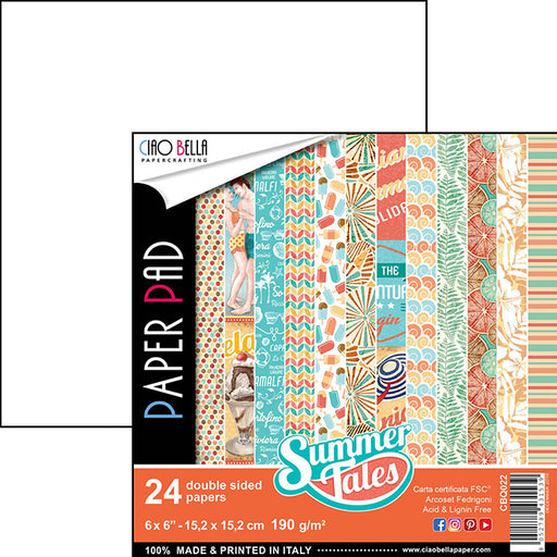 CIAO BELLA 6 X 6  PAPER PAD SUMMER TALES COLLECTION