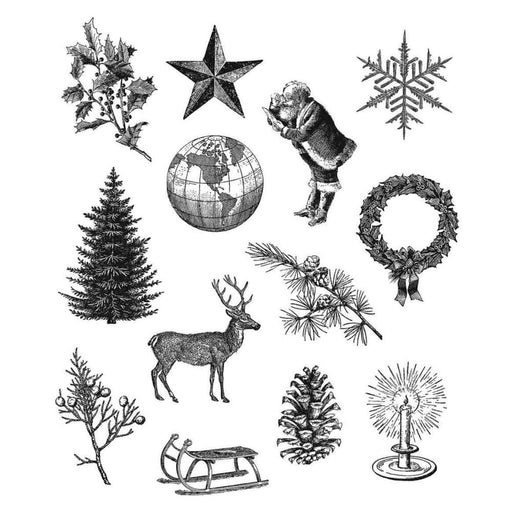 STAMPERS ANONYMOUS CLING STAMP HOLIDAY THINGS - CMS441