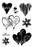 WOODWARE  CLEAR STAMPS HEART COLLECTION