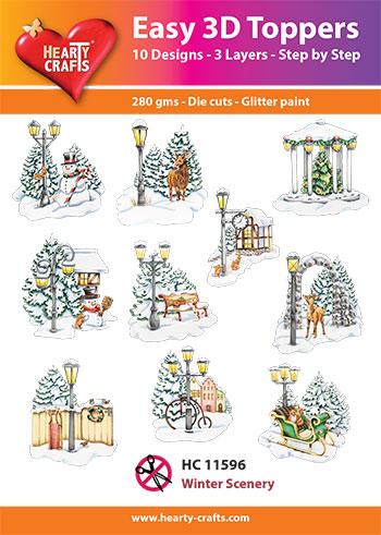 HEARTY CRAFTS EASY 3D TOPPERS WINTER SCENERY - HC11596
