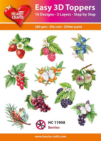 HEARTY CRAFTS EASY 3D TOPPERS BERRIES - HC11908