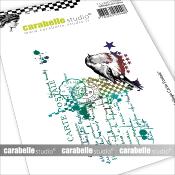 CARABELLE STUDIO TAMPONS ART STAMP A7 : COLLAGE CARTE POSTAL - SA70067