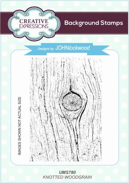 CREATIVE EXPRESSIONS KNOTTED WOODGRAIN A6 BACKGROUND STAMP - UMS780