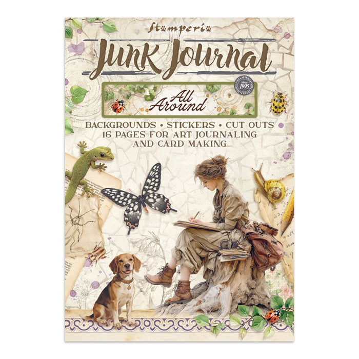 STAMPERIA JUNK JOURNAL STICKERS CUT OUT BACKGROUNDS ALL ROUND