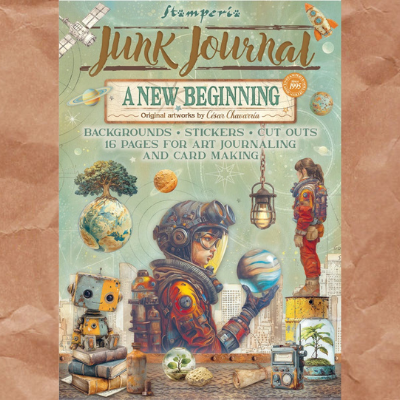 Stamperia “A New Beginning” Junk Journal Stickers, Cut-Outs & Backgrounds: A Complete Creative Kit for Art Journaling