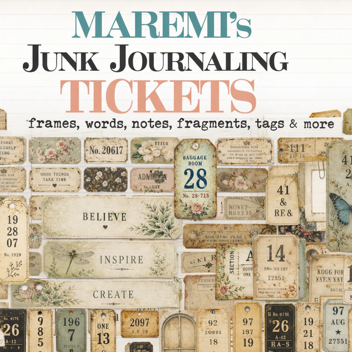 MAREMI'S SMALL ART BOOK BY MARTA LAPKOWSKA  JUNK JORNALING TICKETS.