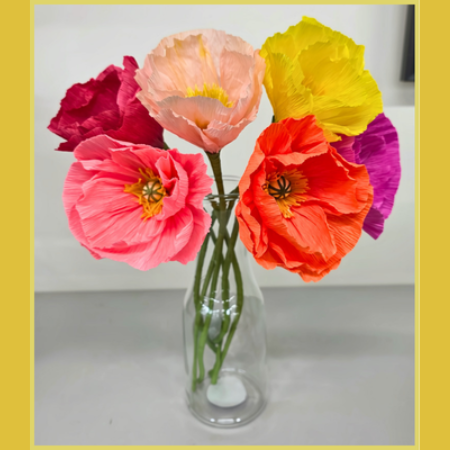 Italian Crepe Paper Poppies – With Kelley Anne Mackay
