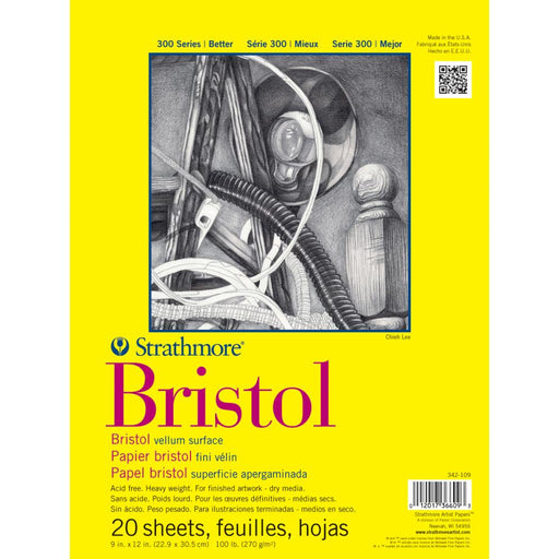 STRATHMORE BRISTOL VELLUM PAPER PAD 9X12 - P342-109-03