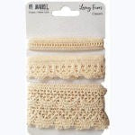 49 AND MARKET CROCHET RIBBON 1METRE CREAM - LT-89173