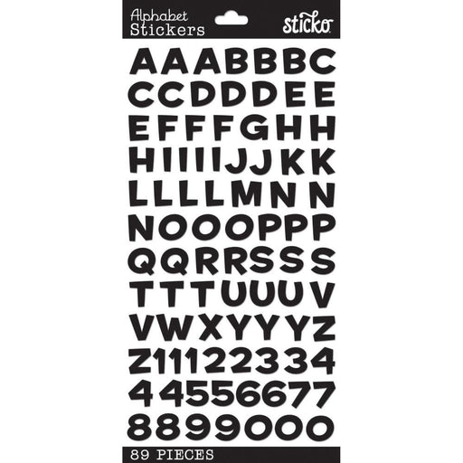 STICKO STICKERS ALPHA METALLIC BLACK FUNHOUSE - 52-38169