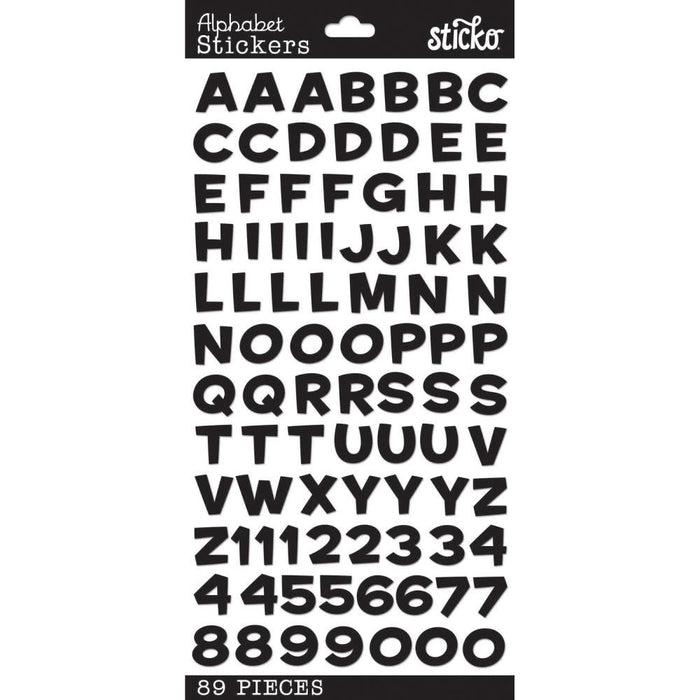 STICKO STICKERS ALPHA METALLIC BLACK FUNHOUSE - 52-38169