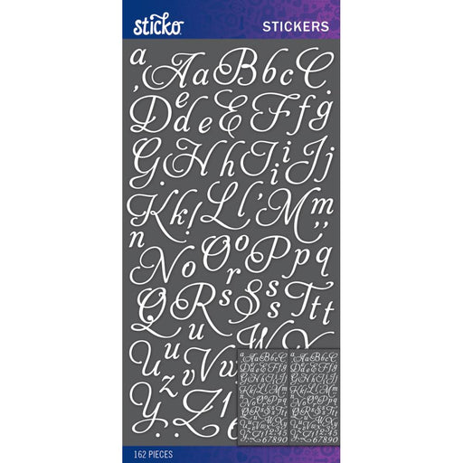 ALPHABET STICKERS WHITE - 52-90073