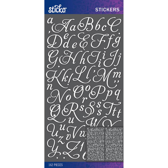 ALPHABET STICKERS WHITE - 52-90073