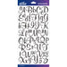 STICKO STICKERS ALPHABET BLACK GLITTER - 52-90111