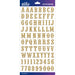 STICKO STICKERS ALPHABET GOLD GLTTER - 52-90140