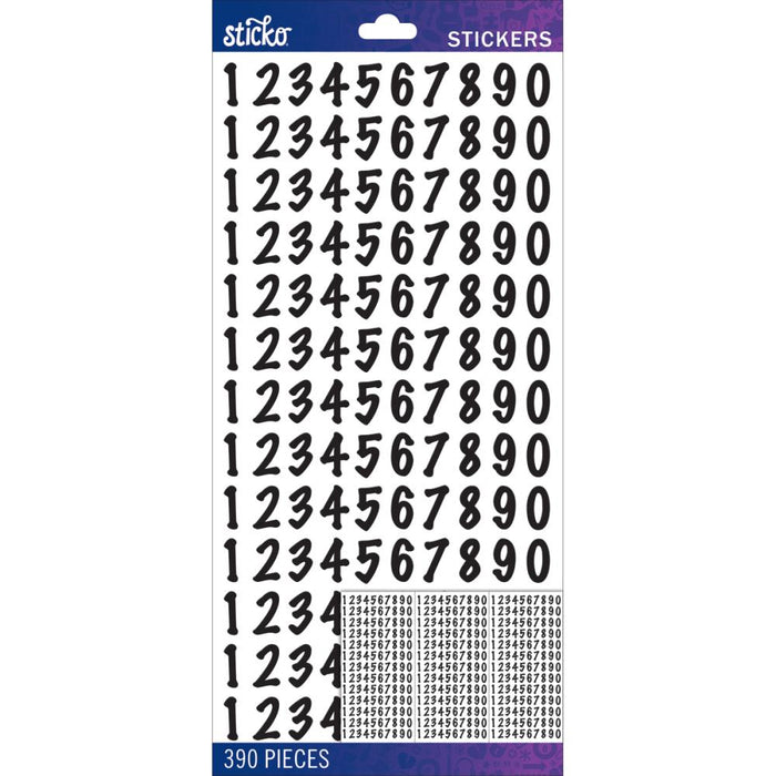 STICKO STICKERS NUMBERS BLACK DOT MEDIUM - 52-90156
