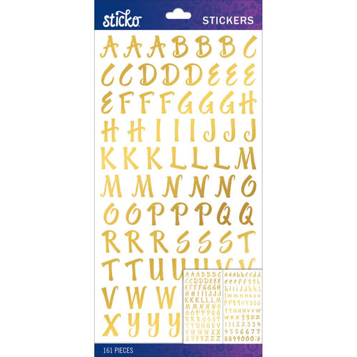 STICKO STICKERS ALPHABET GOLD FOIL -52-90163