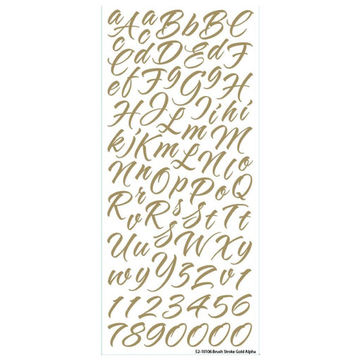 STICKO STICKERS ALPHA MEDIUM GOLD - 52-10106