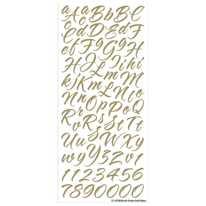 STICKO STICKERS ALPHA MEDIUM GOLD - 52-10106