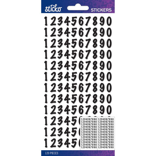 STICKO STICKERS NUMBERS BLACK DOT - 52-90314