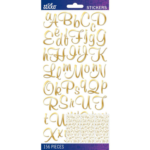 STICKO STICKERS ALPHABET GOLD FOIL- 52-90338