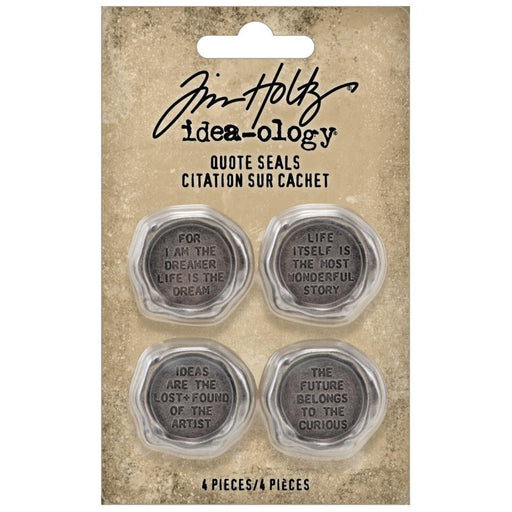 TIM HOLTZ IDEAOLOGY METAL QUOTE SEALS 4/PKG - TH94236
