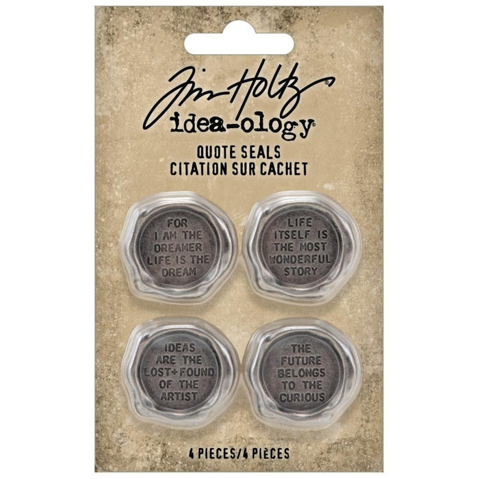 TIM HOLTZ IDEAOLOGY METAL QUOTE SEALS 4/PKG - TH94236