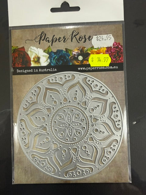 PAPER ROSE DIE MANDALA CIRCLE - 19613