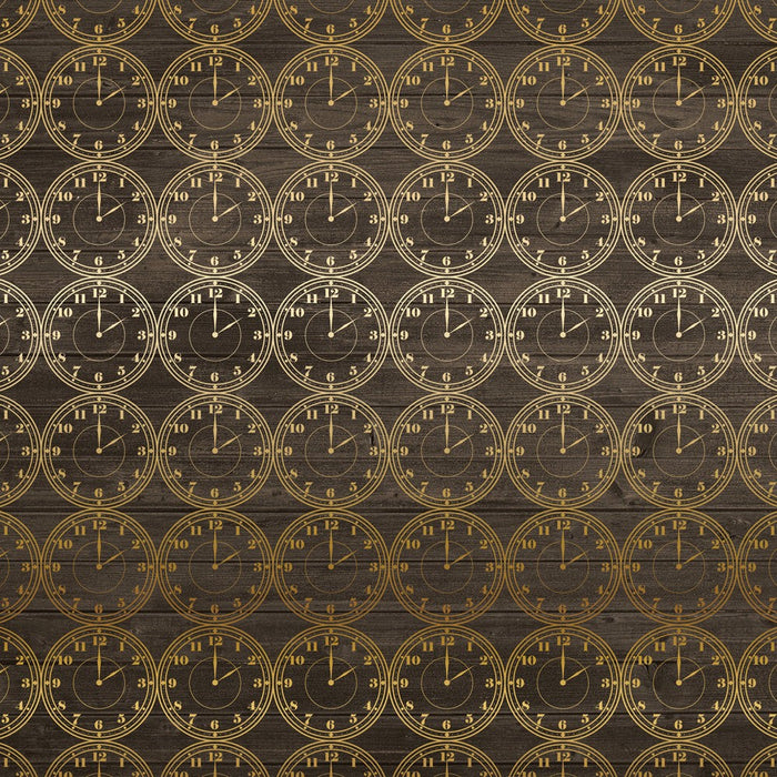 ECHO PARK12X12 PAPER PINSTRIPES CLOCK FOIL - PS104051