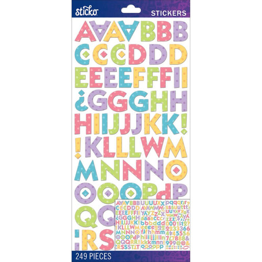 ALPHABET STICKERS BRIGHT DOT - 52-90062