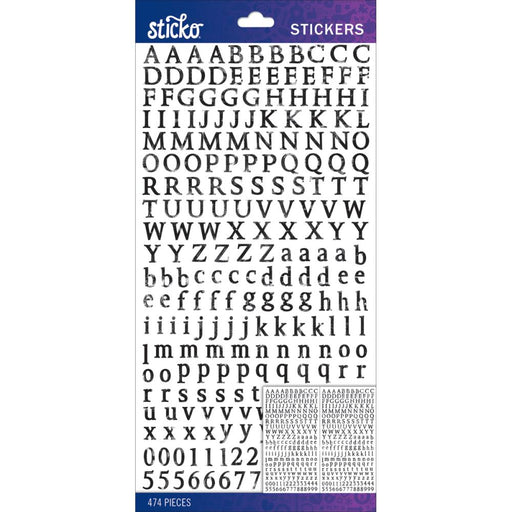 STICKO STICKERS ALPHABET BLACK - 52-90086