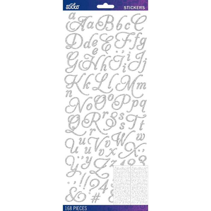 STICKO STICKERS ALPHABET SILVER -52-90246