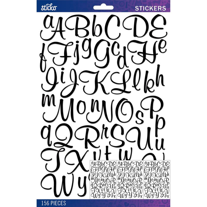 STICKO STICKERS ALPHABET BLACK MURAL - 52-90271