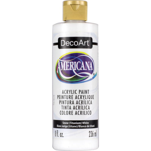 AMERICANA GLOSS ENAMELS ACRYLIC PAINT 8OZ SNOW WHITE - DA8   DA1