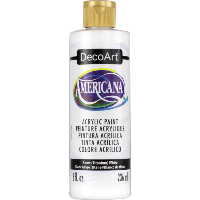 AMERICANA GLOSS ENAMELS ACRYLIC PAINT 8OZ SNOW WHITE - DA8   DA1