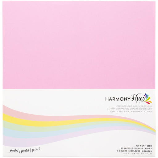 HARMONY HUES 12 X 12 CARDSTOCK PASTEL PKT 50 176GSM -H27414